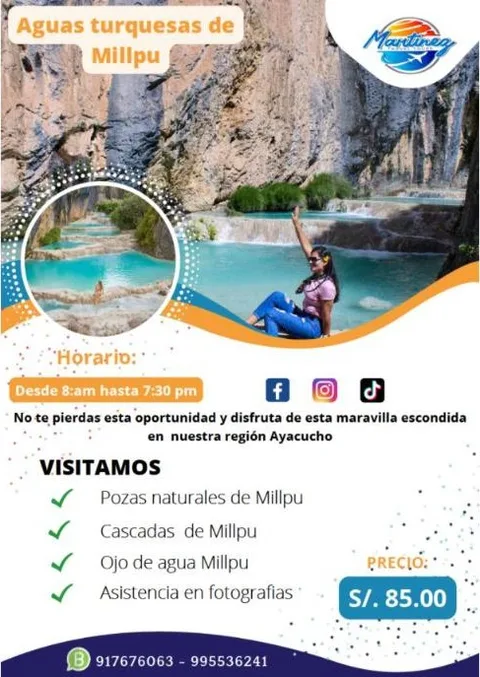 Aguas turquesas de Millpu – Full Day en Ayacucho